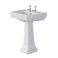Huxton 640mm Basin & Pedestal 2TH - welovecouk