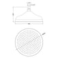 Nuie Tec 300mm Apron Fixed Shower Head - Brushed Pewter - welovecouk