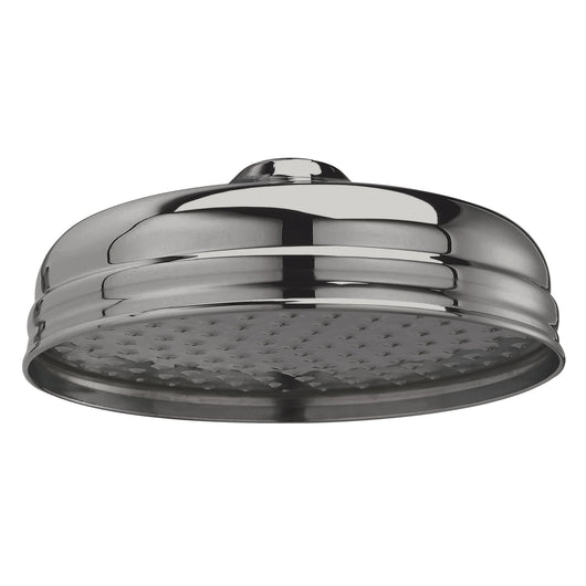  Nuie Tec Apron 200mm Fixed Shower Head - Brushed Pewter - welovecouk