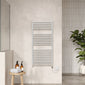 Electric Only Square Heated Towel Rail 1100mm H x 500mm W - Chrome