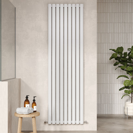  Nuie Revive Vertical Double Panel Radiator 1800 x 528 - High Gloss White