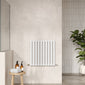Nuie Revive Horizontal Single Panel Radiator 600 x 586 - High Gloss White