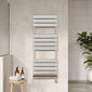 Square Flat Electric Towel Radiator 1213x500 - Chrome