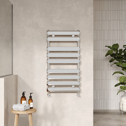  Nuie Piazza Heated Towel Rail 950 x 500 - Chrome - HL382