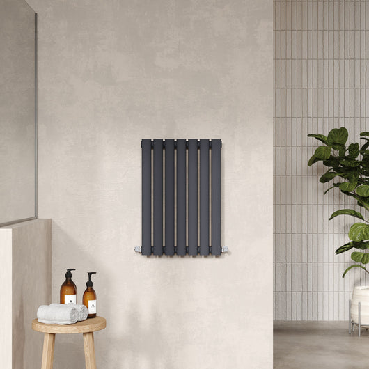  Nuie Revive Horizontal Single Panel Radiator 600 x 412 - Anthracite