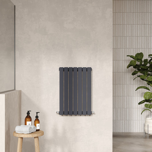  Nuie Sloane Horizontal Single Panel Radiator 600 x 412 - Anthracite