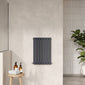 Nuie Sloane Horizontal Single Panel Radiator 600 x 412 - Anthracite