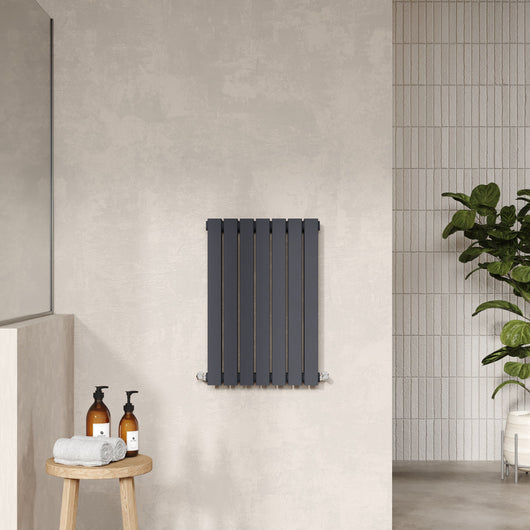  Nuie Sloane Horizontal Double Panel Radiator 600 x 412 - Anthracite