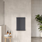 Nuie Sloane Horizontal Double Panel Radiator 600 x 412 - Anthracite