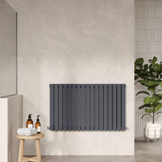  Nuie Sloane Horizontal Double Panel Radiator 600 x 992 - Anthracite