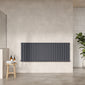 Nuie Sloane Horizontal Double Panel Radiator 600 x 1572 - Anthracite