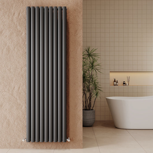  Nuie Revive Vertical Double Panel Radiator 1800 x 528 - Anthracite