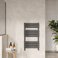 Nuie Piazza Square Flat Towel Radiator 840x500 - Anthracite