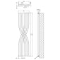 Nuie Xcite Designer Radiator 1775 x 450 - Anthracite - welovecouk