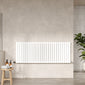 Nuie Sloane Horizontal Double Panel Radiator 600 x 1572 - Satin White