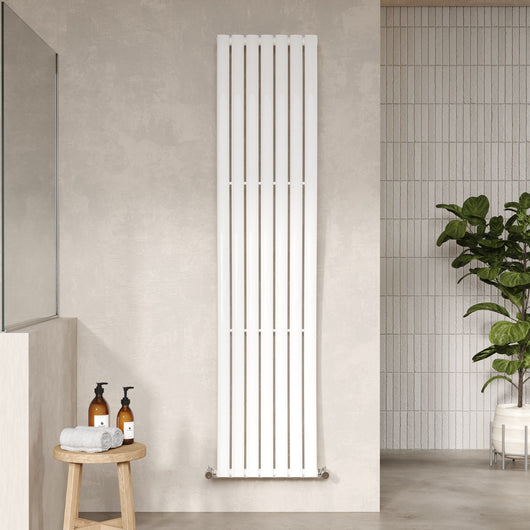  Nuie Revive Wave Designer Radiator 1785 x 413 - High Gloss White - welovecouk
