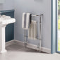 Hudson Reed Small Harrow Traditional Radiator - Chrome / White