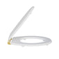 Huxton Quick Release Soft Close Toilet Seat - Brushed Brass Hinge - welovecouk