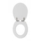 Huxton Soft Close Toilet Seat - Gloss White Chrome Quick Release Hinge