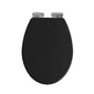 Huxton Soft Close Toilet Seat - Matt Black Chrome Quick Release Hinge