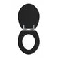 Huxton Soft Close Toilet Seat - Matt Black Chrome Quick Release Hinge