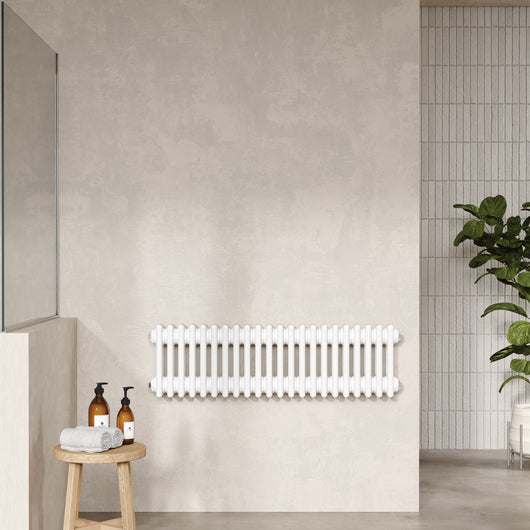  Nuie Colosseum Triple Column Traditional Radiator - High Gloss White - HX303