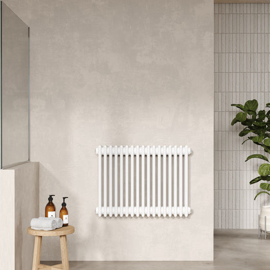  Nuie Colosseum Triple Column Traditional Radiator - High Gloss White - HX305