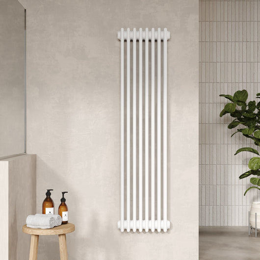  Nuie Colosseum Triple Column Traditional Radiator - High Gloss White - HX309