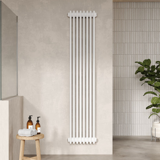  Nuie Colosseum Triple Column Traditional Radiator - High Gloss White - HX312