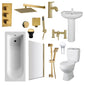 Hadley Shower Bathroom Suite - Brushed Brass - 1800 x 800 - welovecouk