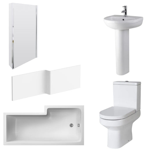  Harmony 1600mm L Shape Shower Bathroom Suite