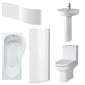 Harmony 1700mm P Shape Shower Bathroom Suite