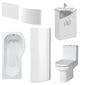 Harmony Vanity 1500mm P Shape Shower Bathroom Suite