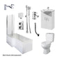 Holborn L Shape Shower Vanity Bathroom Suite - 1600 - welovecouk