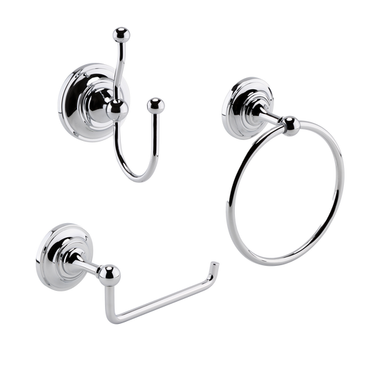  Hudson Reed 3 Piece Chrome Accessory Pack