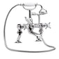 Nuie Beaumont Luxury Cranked Bath Shower Mixer Tap Pillar Mounted - welovecouk
