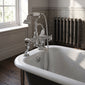 Nuie Beaumont Luxury Cranked Bath Shower Mixer Tap Pillar Mounted