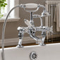 Nuie Beaumont Luxury Cranked Bath Shower Mixer Tap Pillar Mounted