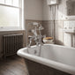 Nuie Beaumont Luxury Cranked Bath Shower Mixer Tap Pillar Mounted
