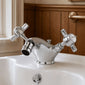 Nuie Beaumont Luxury Mono Bidet Mixer Tap with Waste Dual Handle Chrome