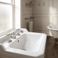 Nuie Beaumont 3-Hole Basin Mixer Tap Deck Mounted with Pop Up Waste