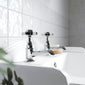 Nuie Beaumont Basin Taps Pair Chrome - welovecouk