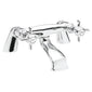 Nuie Beaumont Bath Filler Tap Pillar Mounted Chrome - welovecouk