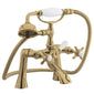 Nuie Beaumont 1/2 Bath Shower Mixer Tap Pillar Mounted - Brushed Brass
