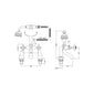 Nuie Beaumont 1/2 Bath Shower Mixer Tap Pillar Mounted - Brushed Brass