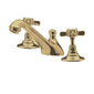Nuie Beaumont 3-Hole Basin Mixer Tap Deck Mounted with Pop Up Waste - Brushed Brass