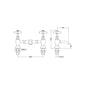 Nuie Beaumont Luxury 2-Hole Basin Mixer Tap Deck Mounted - Brushed Brass