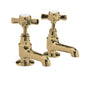 Nuie Beaumont Basin Taps Pair - Brushed Brass