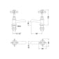 Nuie Beaumont Basin Taps Pair - Brushed Brass