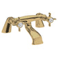 Nuie Beaumont Bath Filler Tap Pillar Mounted - Brushed Brass